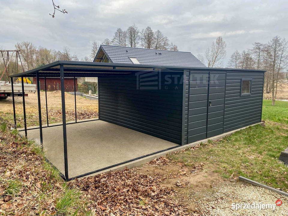 Garaż Blaszany 5x4m Wiata 4m Brama dwuskrzydłowa Toruń