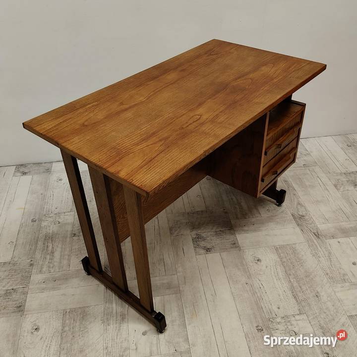 Biurko Mid century italy design drewno lata 50te Radomsko
