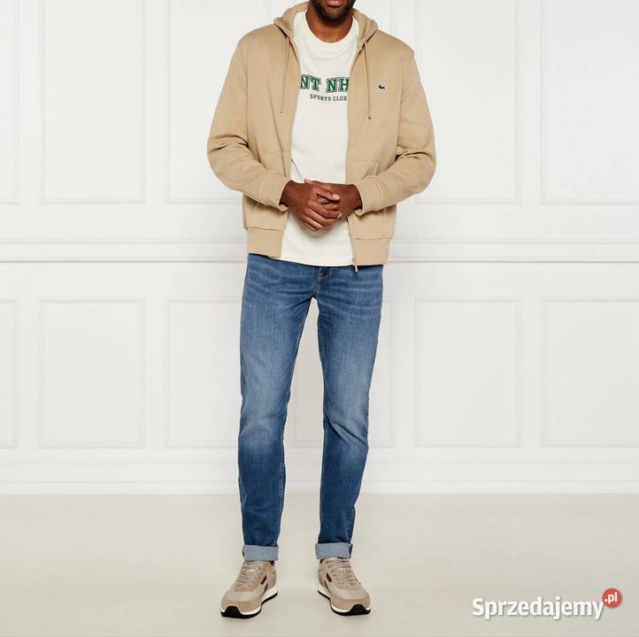 Bluza rozpinana bawełniana Lacoste beżowa M Rozmiar M Białystok