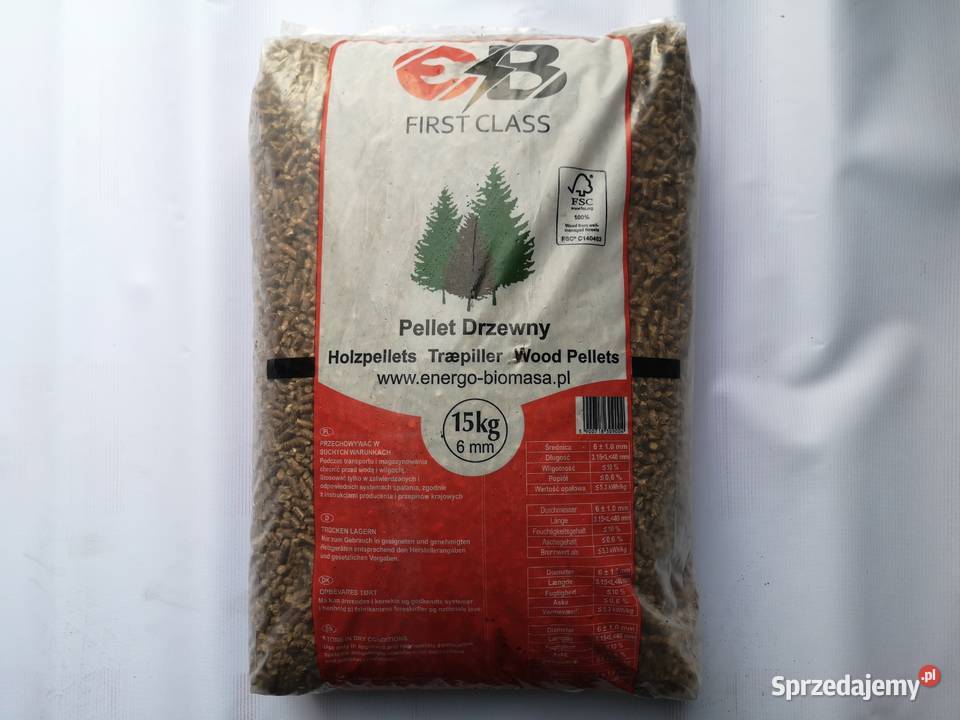 Pellet pellet drzewny EB 6mm first class A1 zachodniopomorskie Barwice