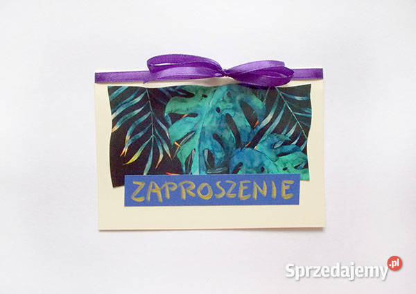 monstera zaproszenia zaproszenie z monsterą podkarpackie sprzedam