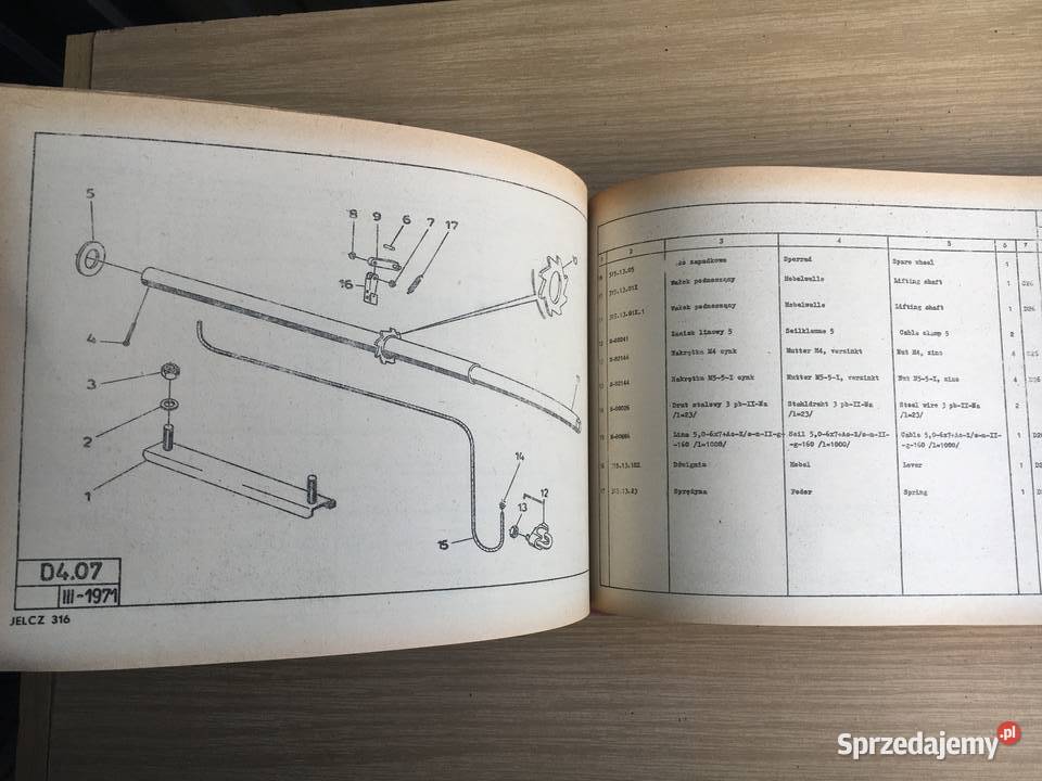 Tytuł Jelcz 316 Katalog części zamiennych Łęczyca sprzedam