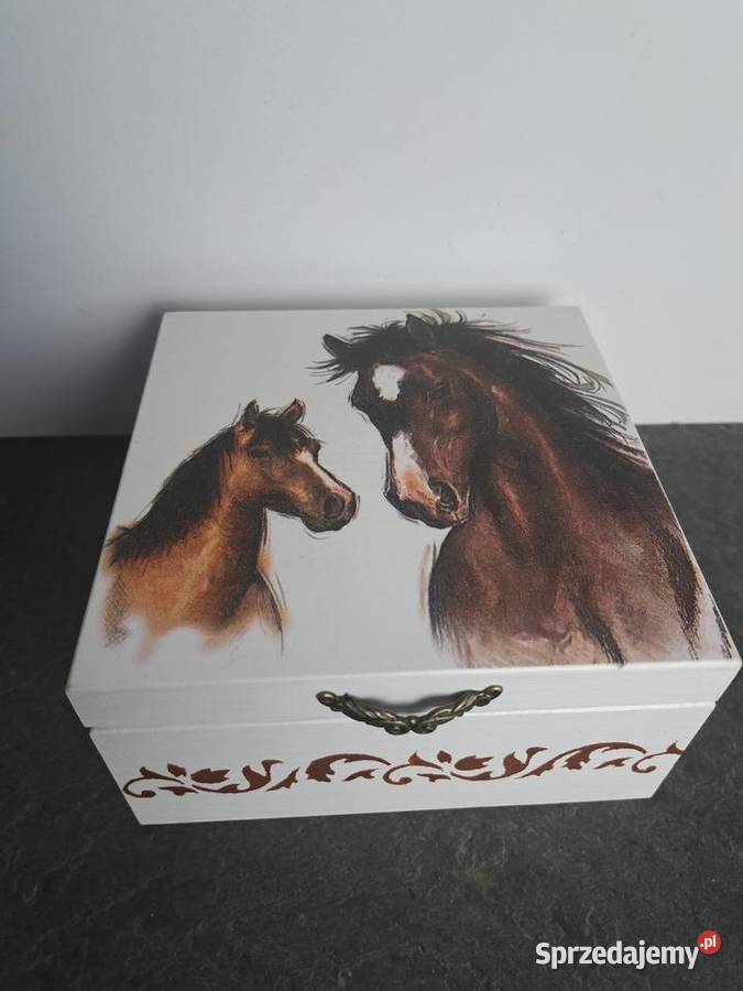 Szkatułka konie decoupage z podkową opolskie Kędzierzyn-Koźle