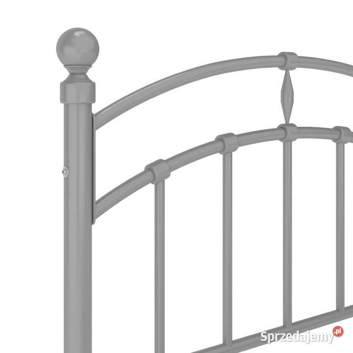 Łóżko Metalowe Szare Rama Łóżka Ze Stelażem 100 208cm Warszawa sprzedam