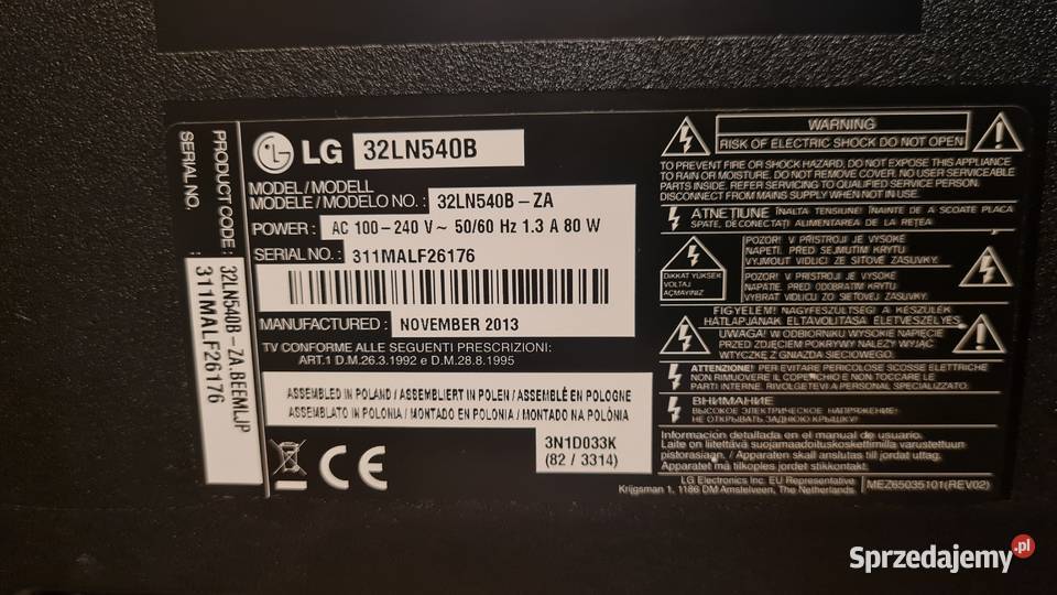 Telewizor monitor LG 32LN540B Doskonała jakość Zambrów