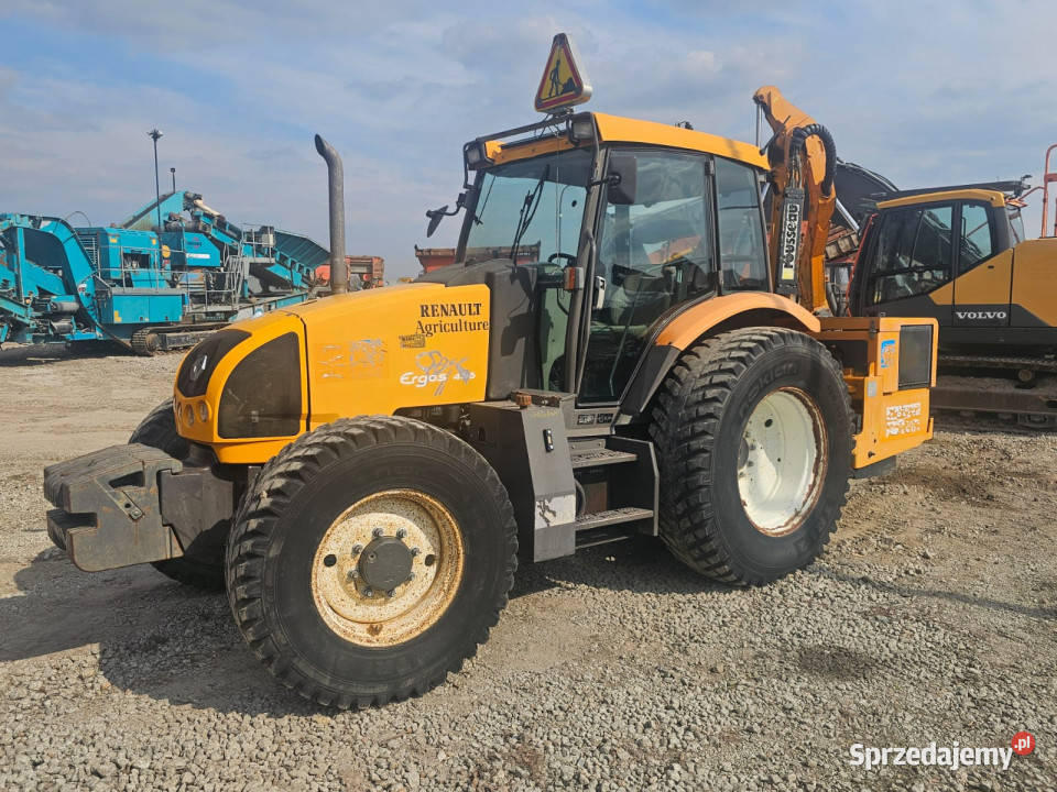 Ciągnik Renault Ergos 456 z kosiarką bijakową Krzykosy