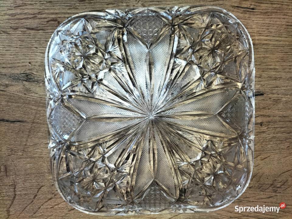 ORYGINALNA PIĘKNA ZABYTKOWA KRYSZTAŁOWA paterka Wrocław sprzedam