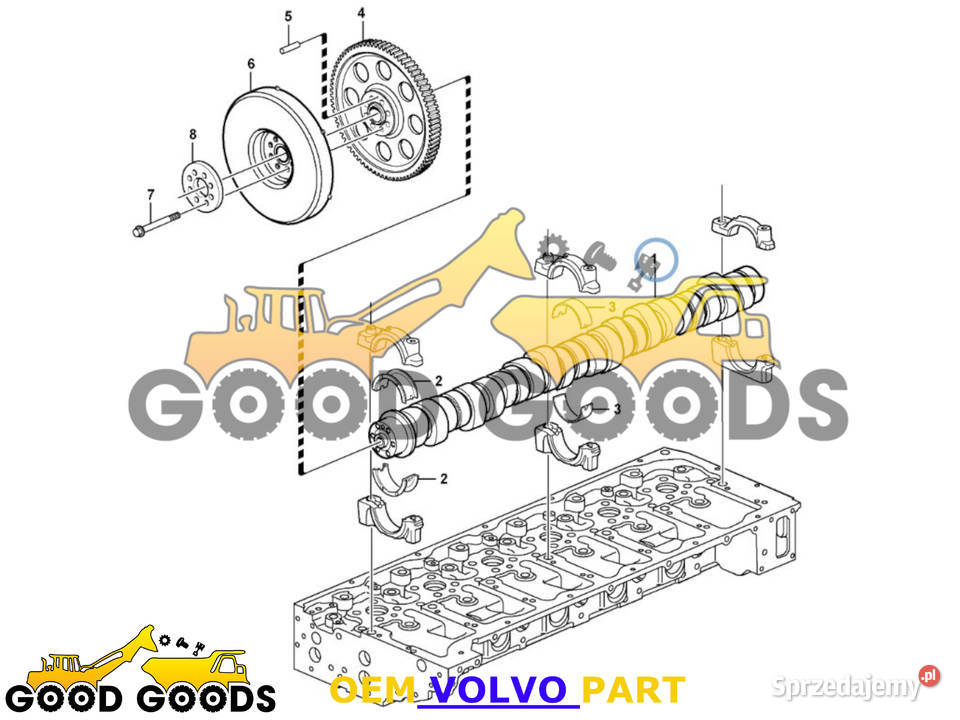 VOLVO WAŁEK ROZRZĄDU D16E 20950809 20754007 Władysławów