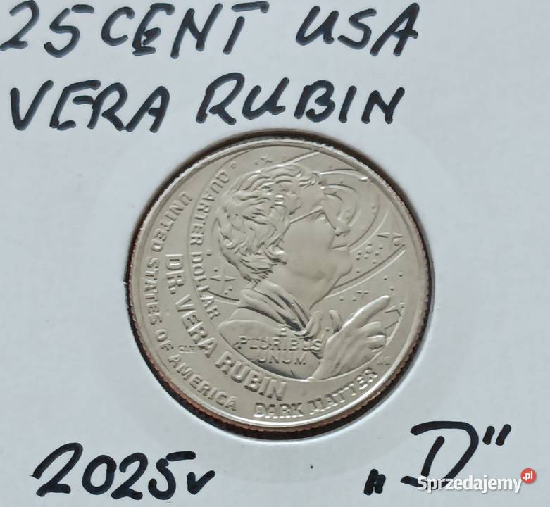 25 centów USA 2025 rVera Rubin menDmennicze wielkopolskie Konin