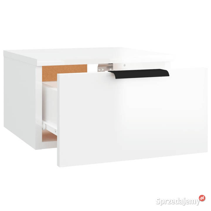 Wisząca szafka nocna biała z połyskiem 34x30x20 Warszawa