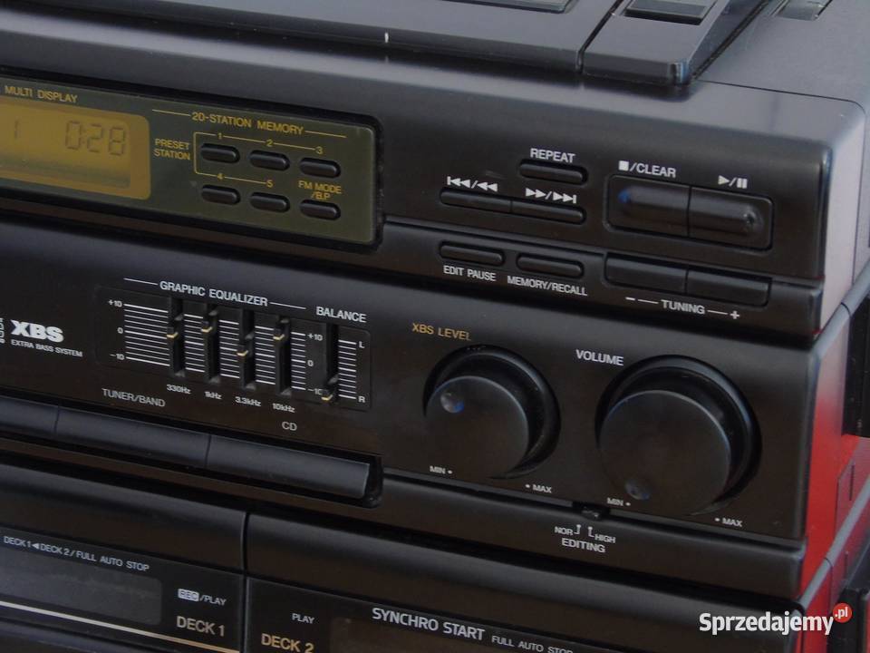 Wieża Panasonic CD Radio magnetofony mocna Jasło