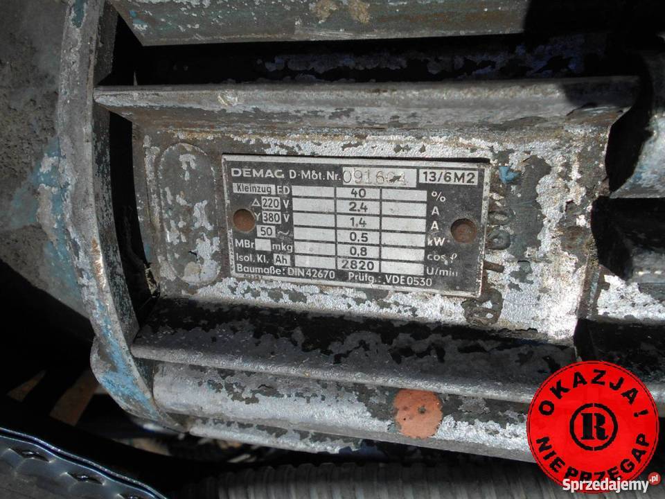 Wciągarka elektryczna DEMAG Wyciągarka Lebiodka Kraków sprzedam