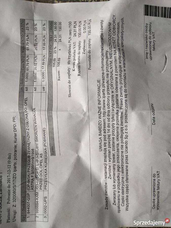Przegub i sworzeń wahacza wahacze Gołcza