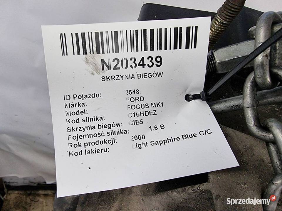 SKRZYNIA BIEGÓW FORD FOCUS MK1 XS4R7002FA Lipno