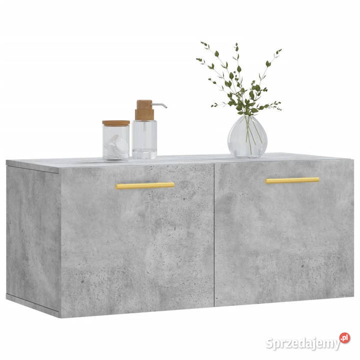Szafka wisząca szarość betonu 80x365x35 WM830064 Warszawa sprzedam