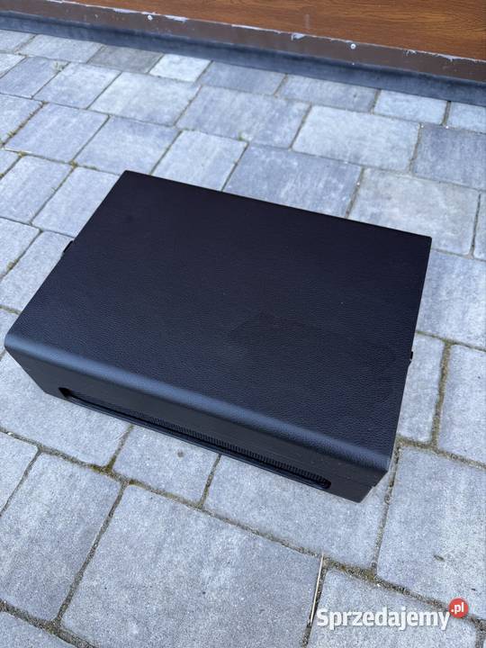 Czarny Gramofon w walizce z głośnikami Poznań