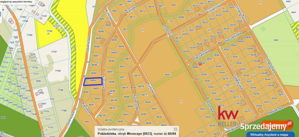 Grunt 1242m2 Wronczynek Kaniowa