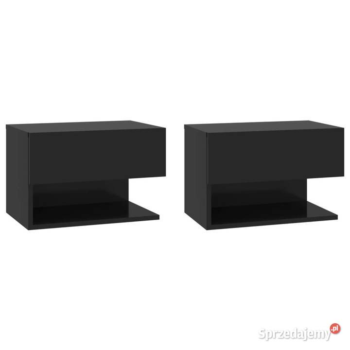 Szafki nocne ścienne 2 czarne WM810956 mazowieckie Warszawa