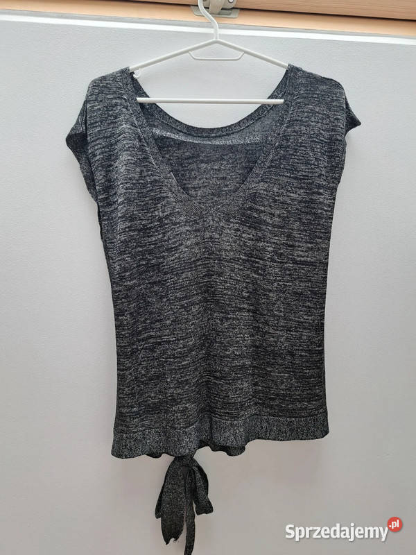 Stylowa melanżowa bluzka z wiązaniem Yessica czarny Trąbki Wielkie