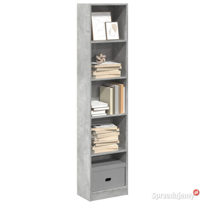 Regał szarość betonu 40x24x176 materiał Warszawa sprzedam