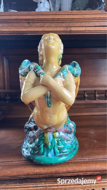 Duża owalna jardiniera w stylu Mintona Pierwsza Porcelana i szkło pomorskie Gdańsk