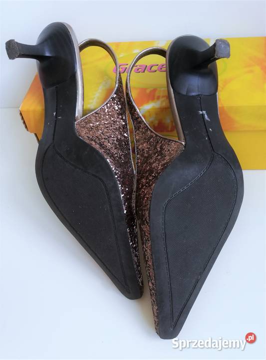 Brokatowe półbuty damskie Graceland w szpic z Damskie