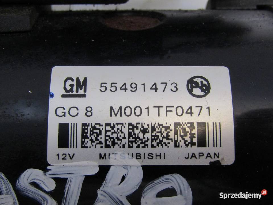 ROZRUSZNIK STARTER 16 CTDI ASTRA K HB 55491473 Układ elektryczny silnika