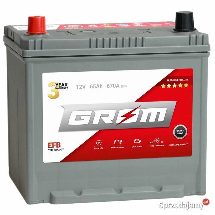 Akumulator GROM EFB STARTSTOP 65Ah 670A Japan L Akumulatory zachodniopomorskie Szczecin
