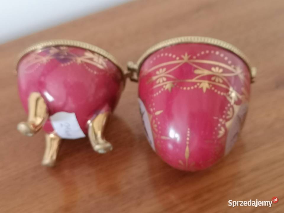 Jajko szkatułka porcelana vintage Toruń