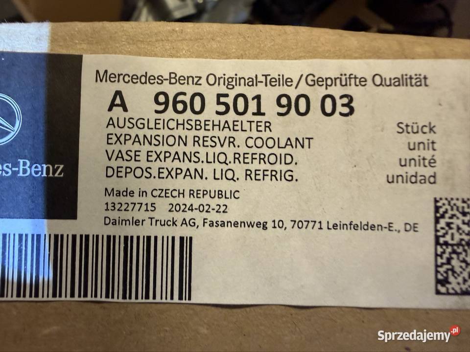 Zbiorniczek wyrównawczy Mercedes Actros Mp4