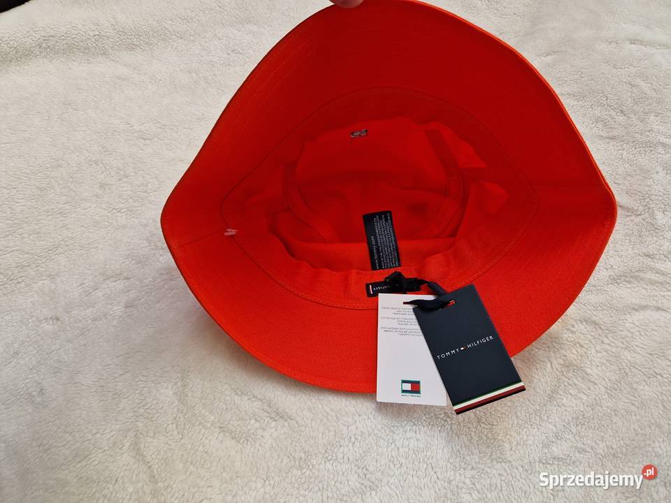 Nowy pomarańczowy kapelusz bucket Tommy Hilfiger Uniseks