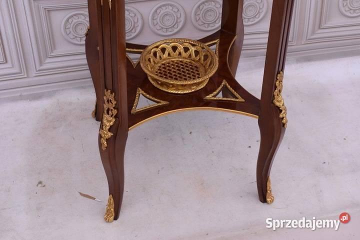 Barokowy Okrągły Stolik Kwietnik Stół Drewno Kraków sprzedam