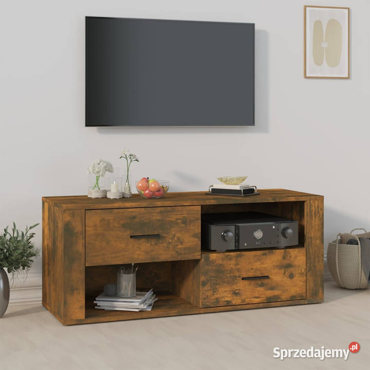 Szafka pod telewizor przydymiony dąb 100x35x40 mazowieckie Warszawa