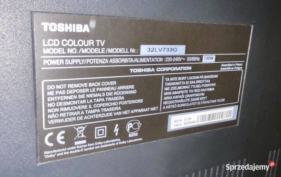 Telewizor Toshiba LCD 32 sprawny mało używany Elektronika Toruń