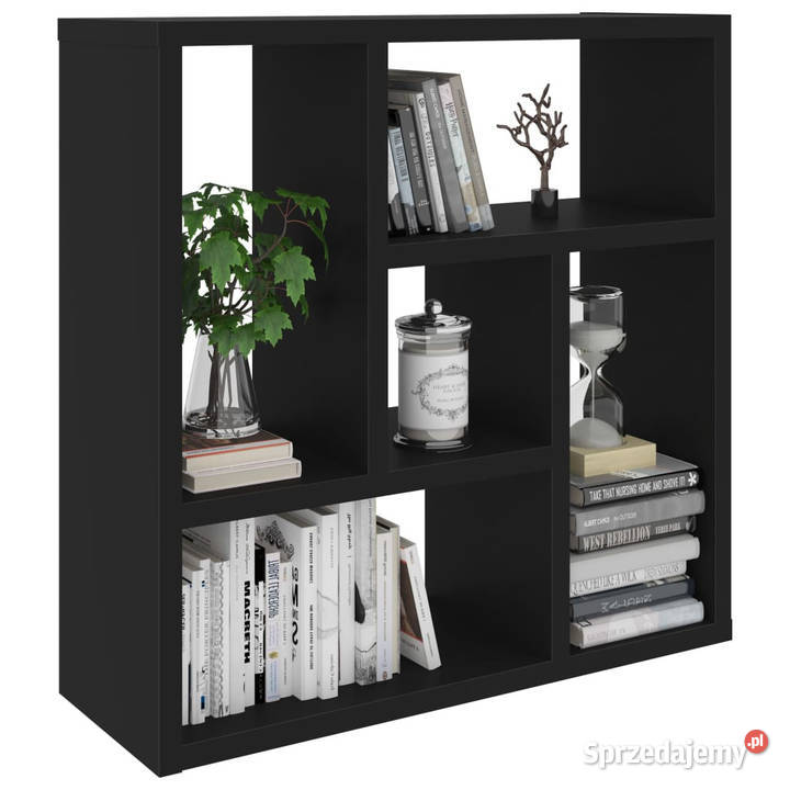Półka ścienna czarna 451x16x451 materiał Warszawa
