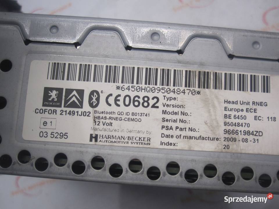 CITROEN C5 II X7 09r radio CD 96661984ZD osobowe świętokrzyskie Kielce sprzedam