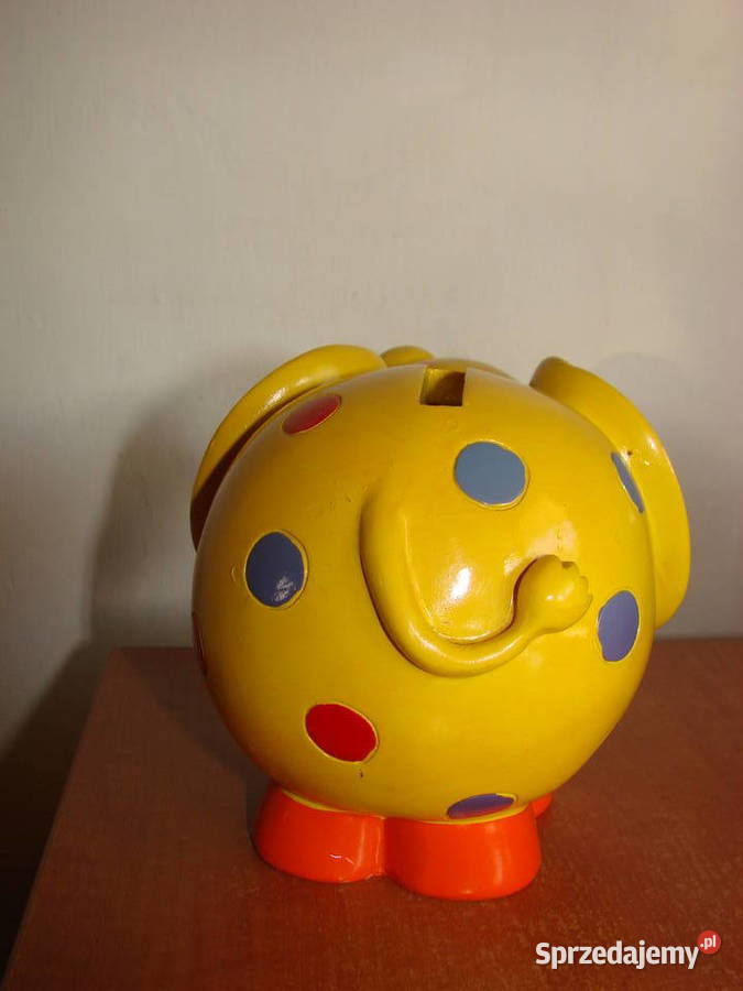 Słonik w kropki ceramiczna skarbonka Pozostałe