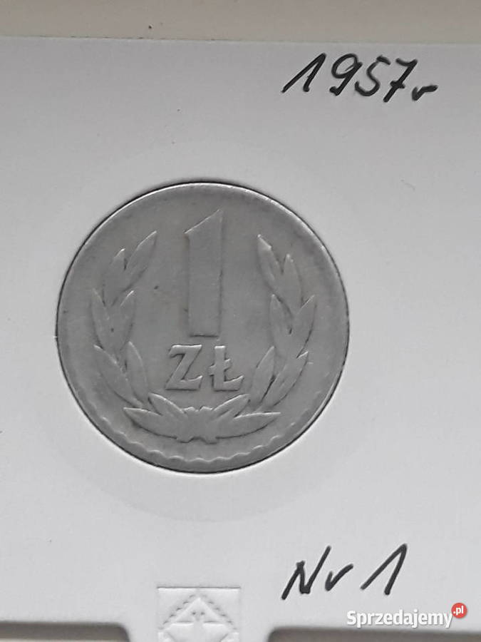 1 Złoty PRL 1957 r 1 rzadkość Konin sprzedam