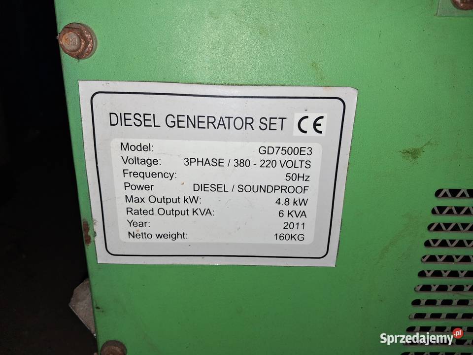 Generator prądu GD7500E3 Pozostałe Częstochowa