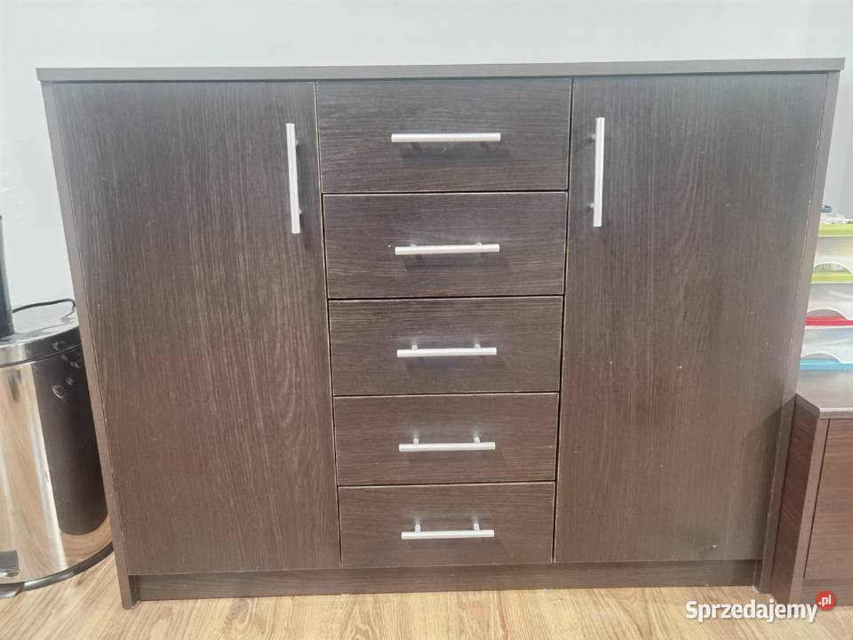 Komoda 110x88x35 wenge 5 szuflad 2 drzwiczki Meble Inczew sprzedam