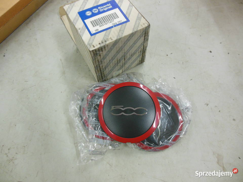 Kołpak dekielek FIAT 500 O7 OR 51877477 CZERWONY Kozy