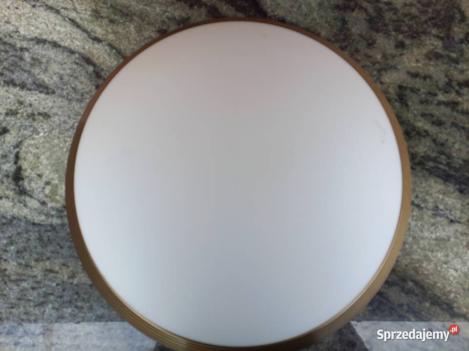 Plafon mosiężny ze szklanym kloszem Lampa Gawroniec