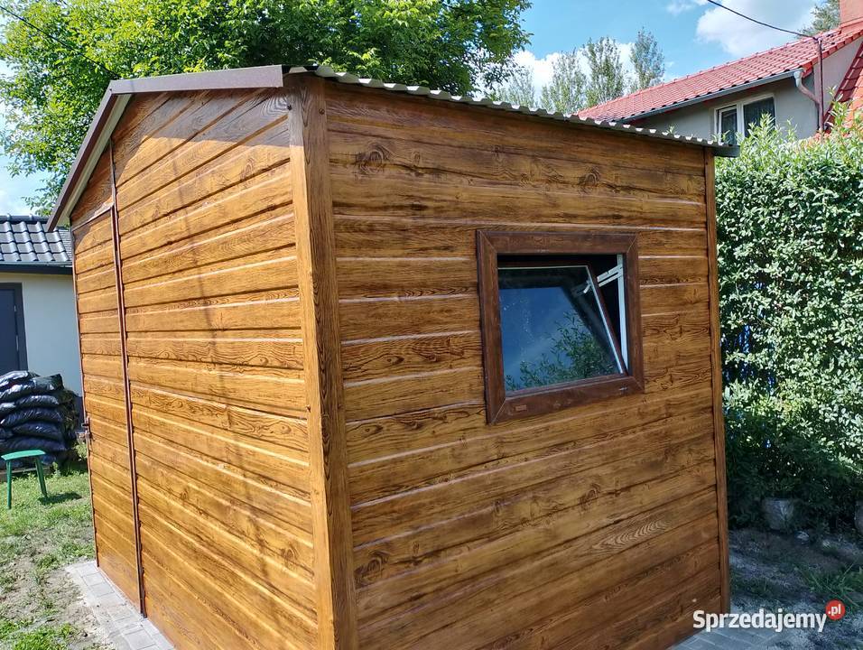 Mały Schowek Narzędziowy Garaż na drewno z Koło