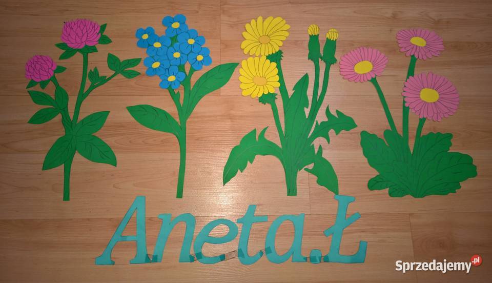 Wiosenne kwiaty dekoracje z brystolu 504 102 444 Garwolin