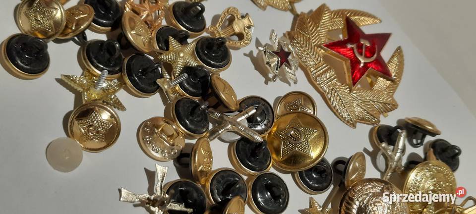 odznaczenia guziki ZSRR zestaw 6 KJ03157 Warszawa