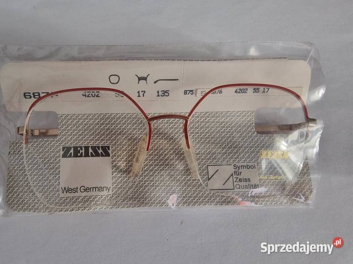 Oprawki okularowe ZEISS Germany CZERWONE Skierniewice sprzedam