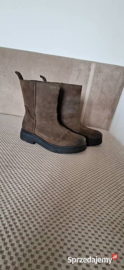 buty trapery zimowe kozaki rom 3839 skóra