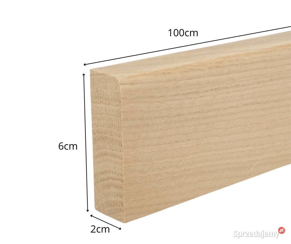 Listwa Podłogowa Schodowa Dębowa Lita Gdów
