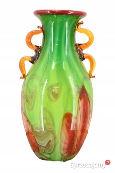 Szkło Murano Style Wazon Flakon Zielony Prezent