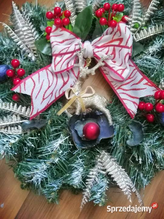 Wianek świąteczny na drzwi wejściowe Dekoracja Katowice